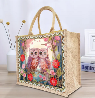 Preview: Diamond Painting Tragetasche Eule